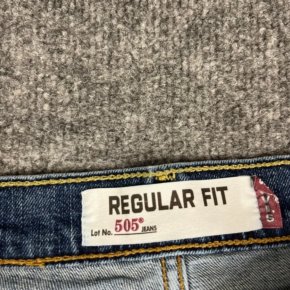 Levis 505 Jeans Mens Size 36x30 Blue Straight Leg Regular Fit Denim‎ Casual